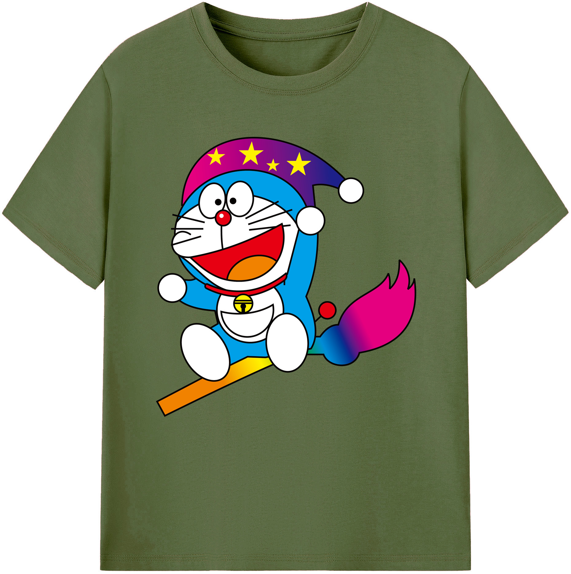 （画像用） ドラえもん Doraemon 綿100％半袖Tシャツ（フロントプリント）